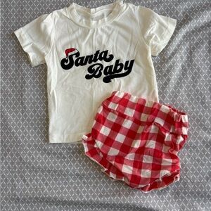 Santa Baby 2 Piece Christmas Set - 6-12 Months